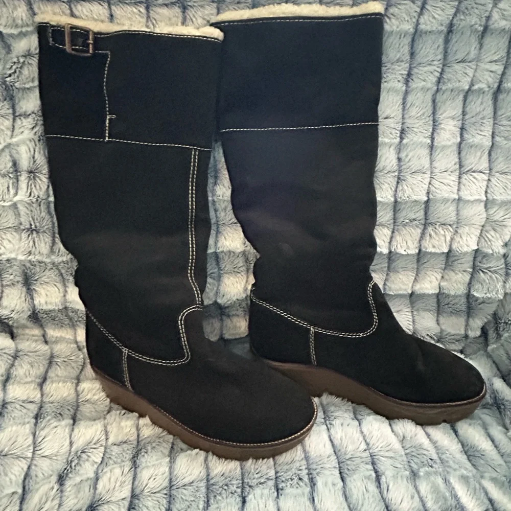 Kors made in Italy suede knee high boots 10 - Picture 3 of 7